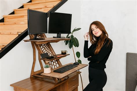 STANDING DESK Laptop Stand Wood Work Station Home Office - Etsy