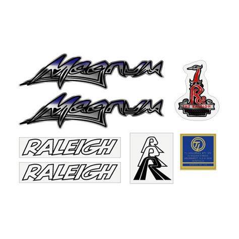 Raleigh - Magnum Blue Fade Aussie decal set - Old school bmx