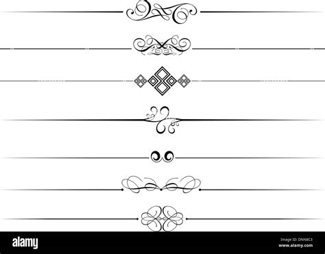 Decorative page dividers on a white background Stock Vector Image & Art - Alamy