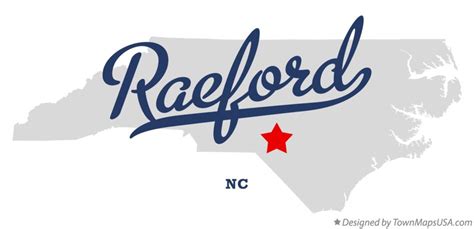 Map of Raeford, NC, North Carolina