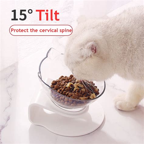 Cat Elevated Bowl, Pet Feeding Bowl Raised The Bottom, Transparent Cat ...