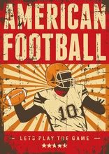 Vintage College Football Poster Free Stock Photo - Public Domain Pictures