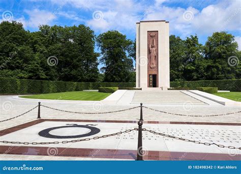 Front of the Chapel at the Luxembourg American Cemetery and Memorial ...