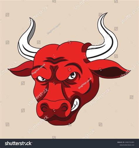 Maskot Kepala Banteng Koboi Vector Illustration Stock Vector (Royalty ...