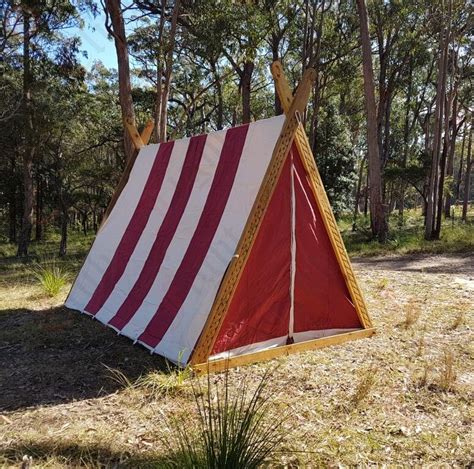 Early medieval Viking A-frame tent for re-enactment living history