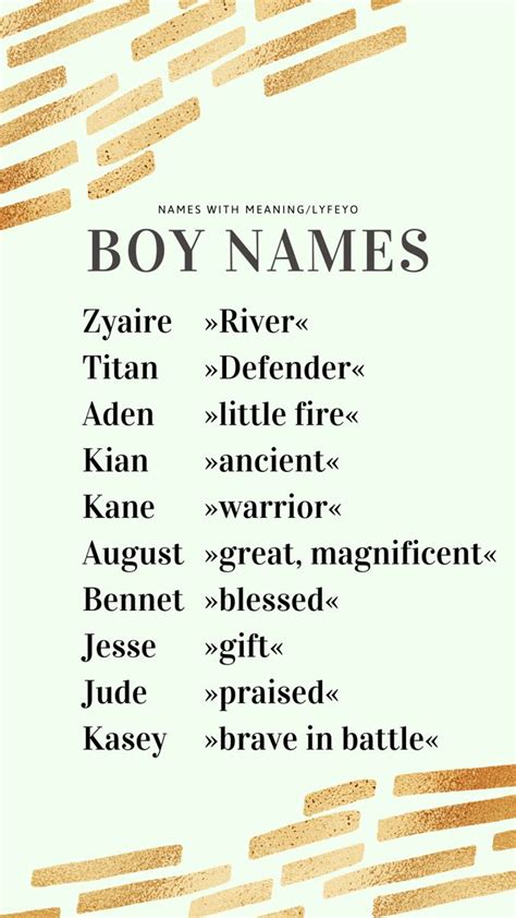 Boy names meaning – Artofit