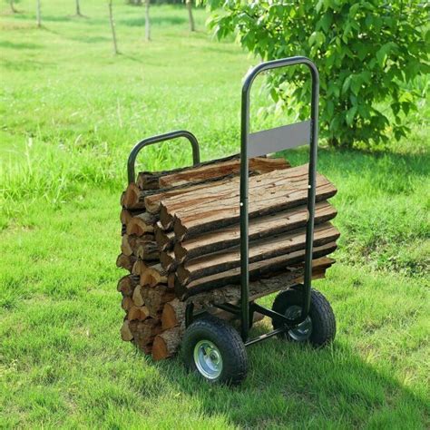 Smitties Emporium - Firewood Cart Fireplace Log Rolling Hauler Outdoor ...