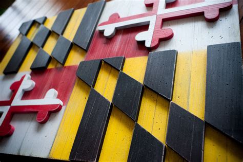 Maryland Vintage Wood Flag – Patriot Wood