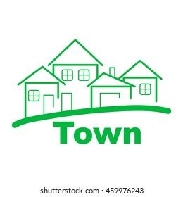 Town Logo Vector Design Stock Vector (Royalty Free) 459976243 ...