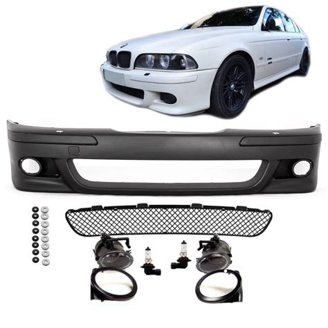 SPORT FRONT BUMPER SEDAN WAGON+SET FOG LIGHTS CHROME fits on BMW E39 M ...