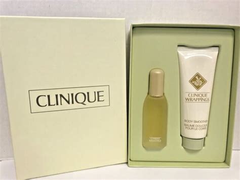 Clinique Gift Wrappings Set Perfume Spray and Body Smoother Authentic ...