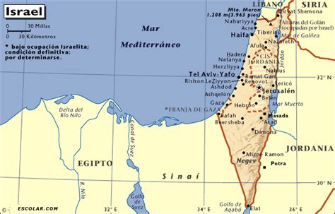 Mapas de Escolar.com - Mapa de Israel