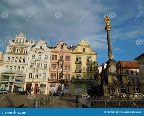 Old Buildings on the Main Square in Plzen Bohemia Stock Image - Image ...