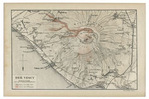 fuck yeah cartography! | Map of Mount Vesuvius from the 1890s