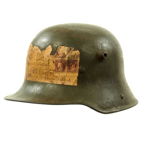 Original Imperial German WWI M16 Stahlhelm Helmet with Attached Bring ...