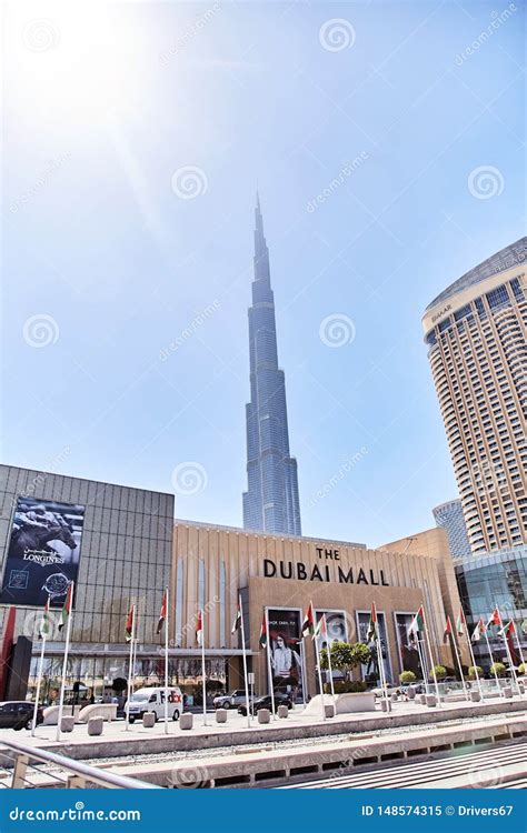 20 March, 2019 - UAE, Dubai: View of Burj Khalifa through Dubai Mall ...