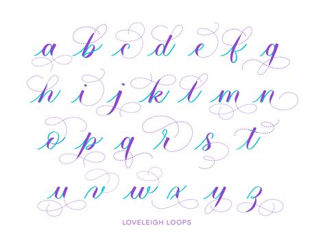 60 A-Z Calligraphy Alphabet Examples (+ Free Worksheets!) — Loveleigh Loops