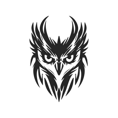 Cool simple black owl logo. Isolated. 20205974 Vector Art at Vecteezy