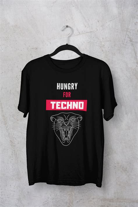 Techno Rave T-Shirt Hungry For Techno EDM Party Festival | Etsy