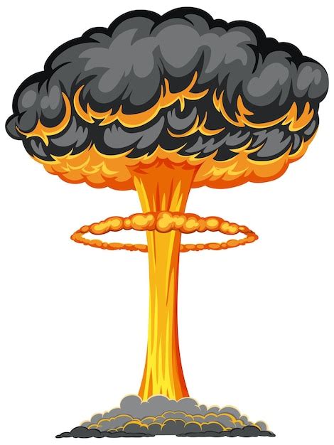 Free Vector | Atomic bomb mushroom cloud