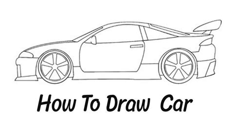 how to draw a car Step by Step Easy | Simple car drawing, Car drawings ...