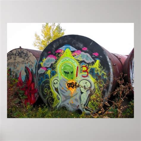 Alien Graffiti Poster | Zazzle