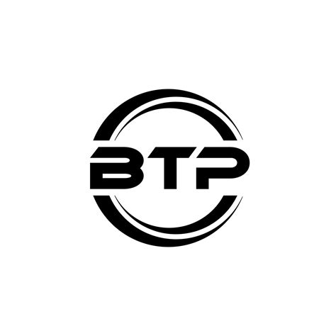BTP letter logo design in illustration. Vector logo, calligraphy designs for logo, Poster ...