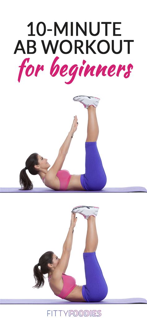 10-Minute Beginner Ab Workout For Women - FittyFoodies