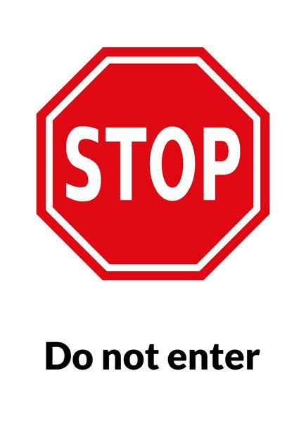 Stop Do Not Enter Sign Free Stock Photo - Public Domain Pictures