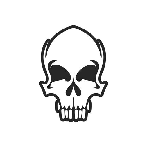 Skull logo featuring a black and white vector image. 21395854 Vector ...