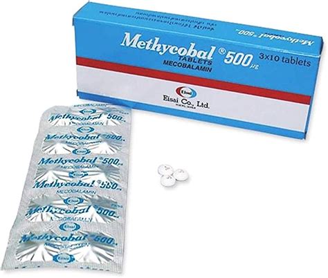 Methycobal 500 mcg tablets Mecobalamin (Packing 3 × 10's) Product of ...