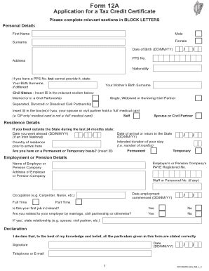 Form 12a Pdf - Fill and Sign Printable Template Online