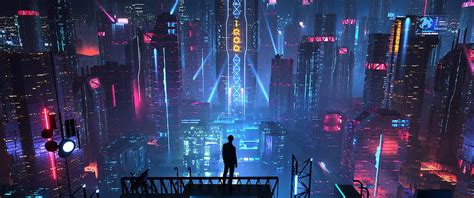 Sci Fi City Buildings Night Cityscape, Sci-fi HD wallpaper | Pxfuel