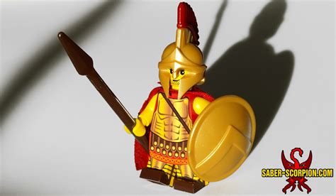 Minifig: Historic Greek Spartan Hoplite – Saber-Scorpion's Lair – Custom LEGO Minifigs, Stickers ...