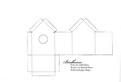 13+Simple Papercraft Birdhouse Template - TheBookEtiquette