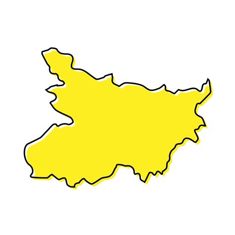 Simple outline map of Bihar is a state of India. 21822778 Vector Art at Vecteezy