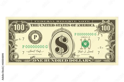 Dollar Note Stock Vector | Adobe Stock