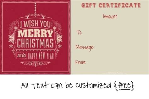 Christmas Gift Certificate Templates | Christmas gift certificate ...