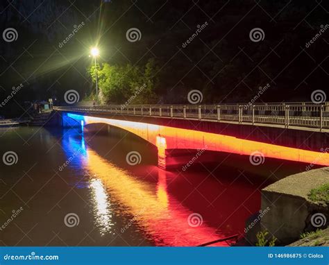 Decebal Bridge on Cazane Gorge, Danube River, Romania Stock Image - Image of national, mountains ...