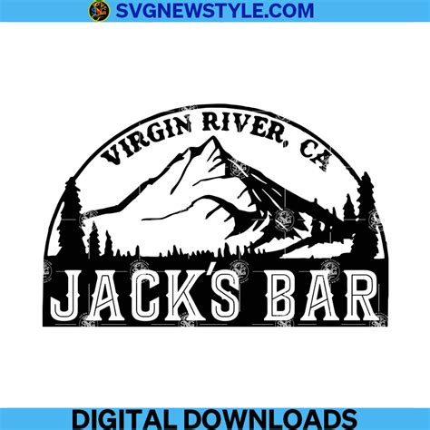 Virgin River Jack's Bar Svg, Virgin River Svg, Jack's Bar Svg, Mountain Svg, National Park Svg, Png.