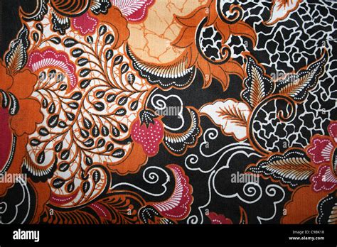 Traditional Batik Work From Indonesia Stock Photo - Alamy