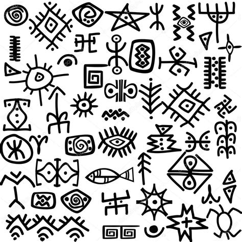 Conjunto de símbolos antiguos Vector de stock por ©hibrida13 100989094