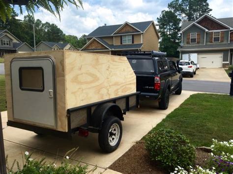 Utility trailer teardrop/ off roadish camper build | Small camper trailers, Small campers, Diy ...