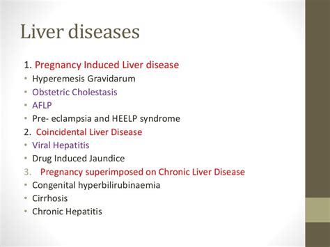 Liver disease in pregnancy