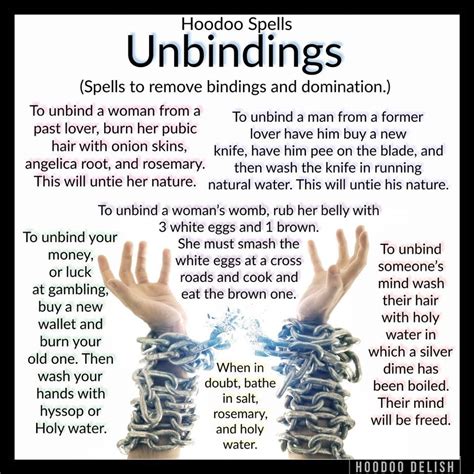 Unbinding spells Hoodoo Conjure Rootwork, Hoodoo Spells, Magick Spells ...