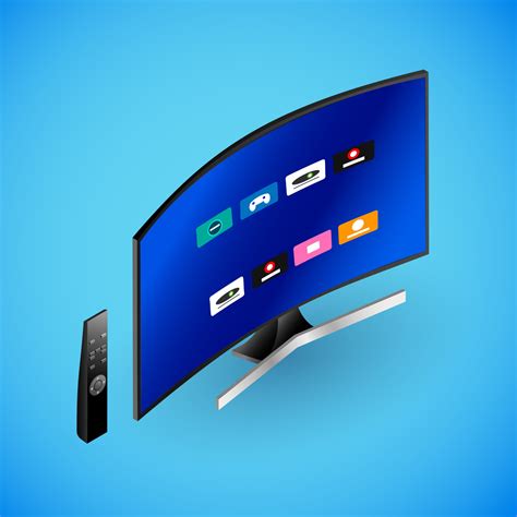 Realistic smart TV in isometry. Vector isometric illustration 3031754 ...