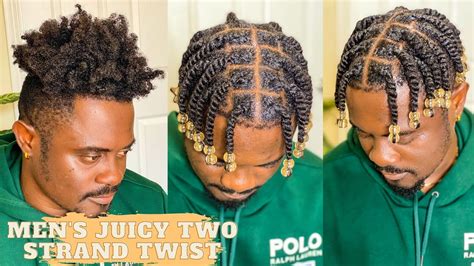 HOW TO: MINI TWO STRAND TWIST ON BLACK MEN SHORT NATURAL HAIR. # ...