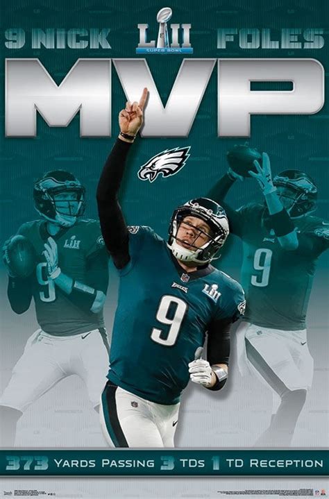 Nick Foles Philadelphia Eagles Super Bowl LII MVP Official Poster - Tr ...