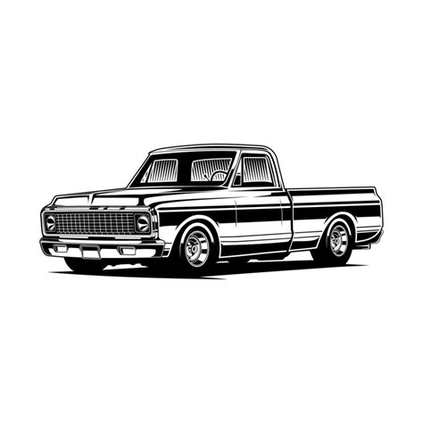 pickup truck silhouette pickup truck black and white 3559272 Vector Art at Vecteezy