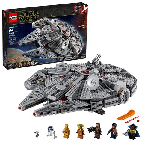 LEGO Star Wars Millennium Falcon 75257 Building Set - Starship Model with Finn, Chewbacca, Lando ...